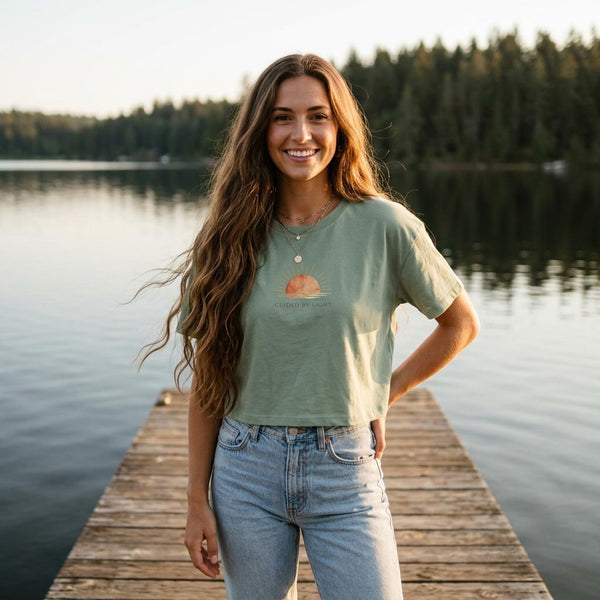 'Guided by Light' Women's Crop T-Shirt