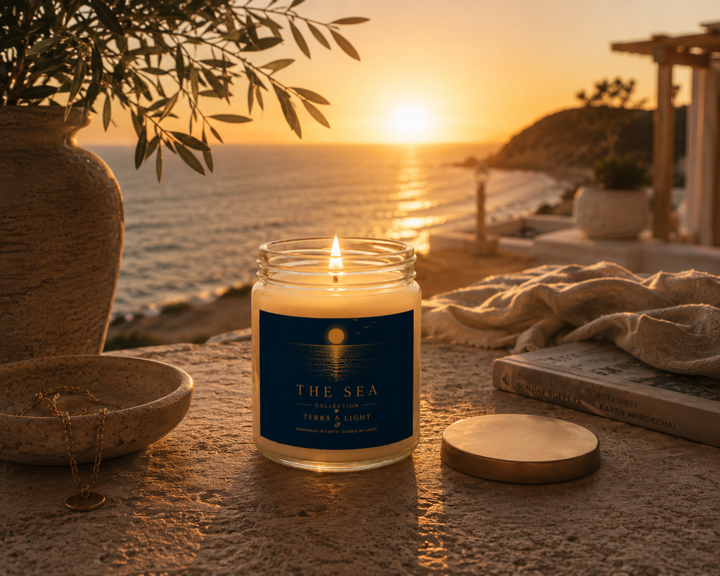 The Sea - White Sage & Lavender 9oz Candle - The Golden Hour