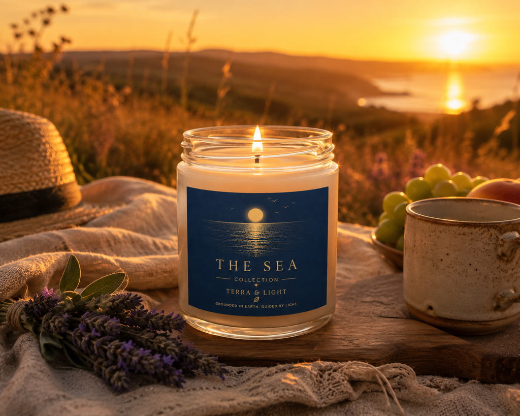 The Sea - White Sage & Lavender 9oz Candle - The Golden Hour