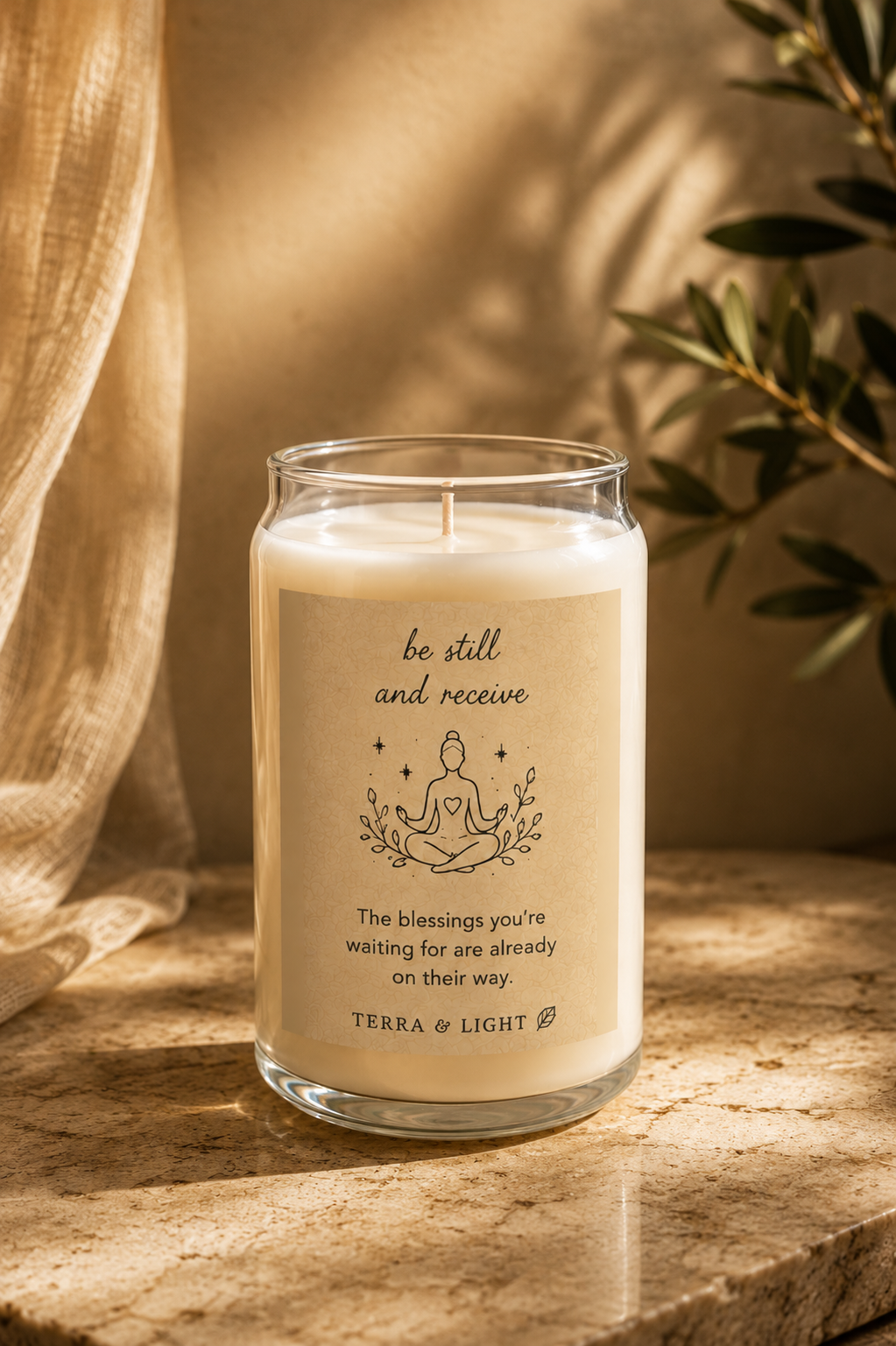 BE STILL & RECEIVE - Honeysuckle Candle  (13.75 oz)