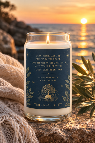 MAY YOUR DAYS BE FILLED WITH PEACE - Coastal Blessing Candle (13.75oz)