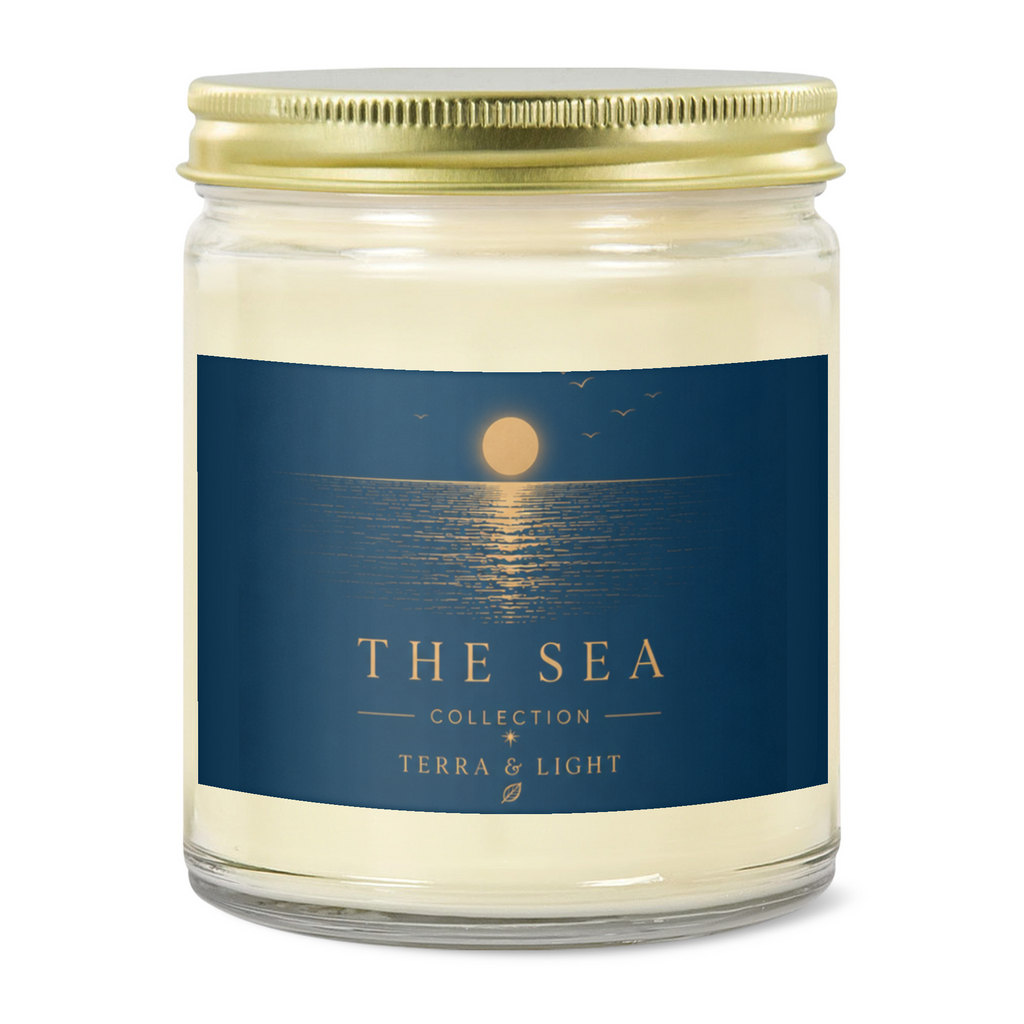 The Sea - Sea Salt & Orchid Candle 9oz - Sunlit Shores
