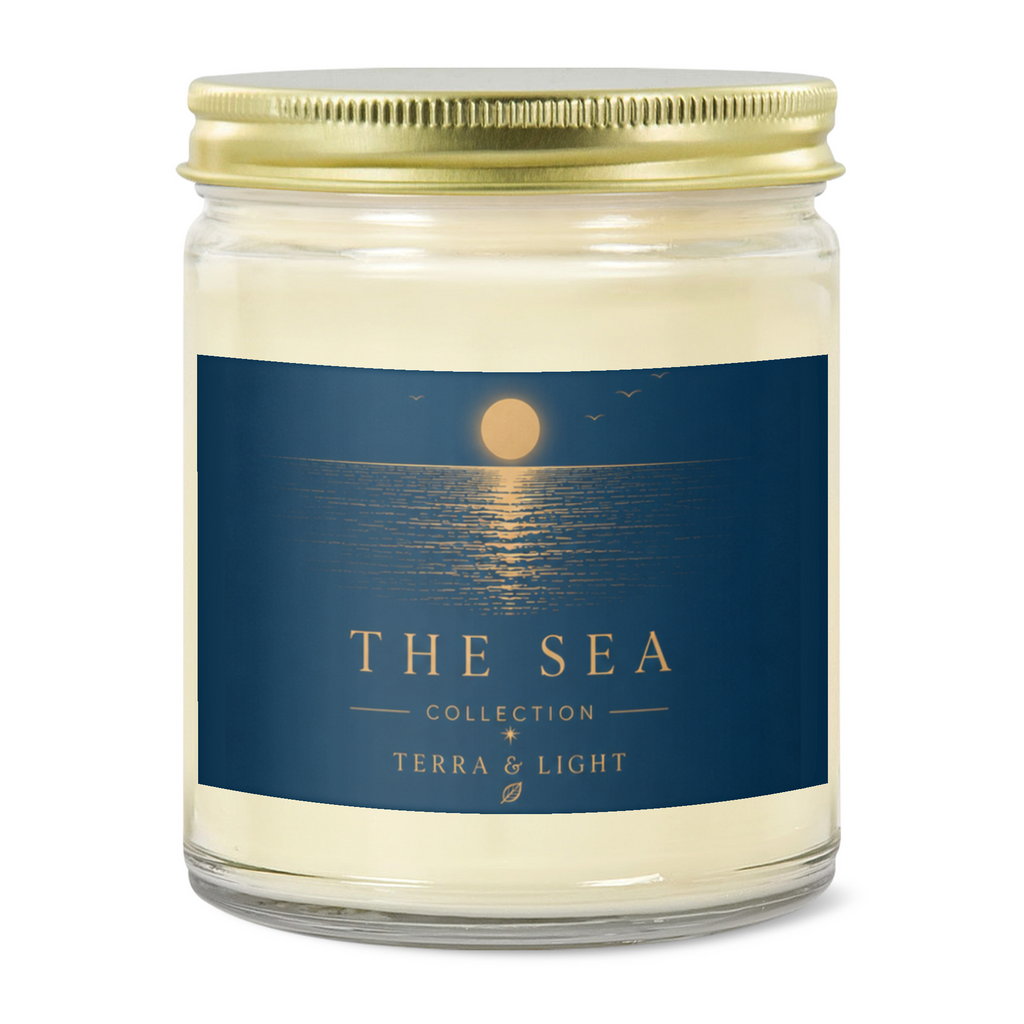 The Sea - White Sage & Lavender 9oz Candle - The Golden Hour
